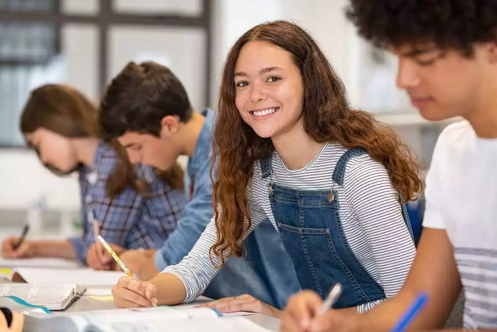 A group of students are working on a IGCSE - COMPUTER SCIENCE 0478 project. They are focused and engaged, and they are clearly enjoying themselves.